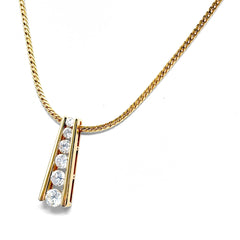 メレダイヤ デザインネックレス ネックレス K18 ダイヤモンド レディース ノンブランドジュエリー 【中古】nbjwl