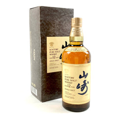 サントリー 山崎 12年 ピュアモルト シングルモルト 金花 750ml 国産ウイスキー 酒 【古酒】liqbb【東京都内限定お届け】
