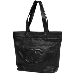 シャネル ココマーク トートバッグ パンチング ハンドバッグ トートバッグ レザー ブラック レディース ブランドバッグ・小物 【中古】brbag