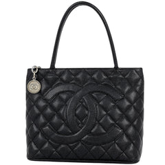 シャネル 復刻トート ハンドバッグ ココマーク トートバッグ キャビアスキン ブラック A01804 レディース ブランドバッグ・小物 【中古】brbag