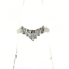 メレダイヤ デザインリング プラチナ 指輪 リング 15.5号 Pt900 ダイヤモンド レディース ノンブランドジュエリー 【中古】nbjwl