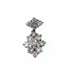 メレダイヤ デザインペンダントトップ プラチナ ペンダントトップ Pt850 ダイヤモンド レディース ノンブランドジュエリー 【中古】nbjwl