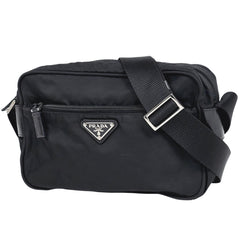 【ジャンク品】プラダ ロゴプレート ショルダーバッグ 斜め掛け ショルダーバッグ ナイロン ネロ(ブラック) レディース ブランドバッグ・小物 【中古】brbag
