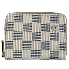 ルイ・ヴィトン ジッピー コインパース 小銭入れ カードケース ラウンドファスナー コインケース ダミエアズール ホワイト N63069 レディース ブランドバッグ・小物 【中古】brbag