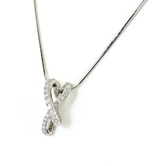 メレダイヤ デザインネックレス プラチナ ペンダント ネックレス Pt900 Pt850 ダイヤモンド レディース ノンブランドジュエリー 【中古】nbjwl