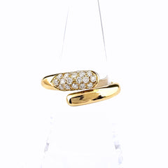 ブルガリ アストレア リング YG イエローゴールド 指輪 メレダイヤ リング 12号 750 ダイヤモンド レディース ブランドジュエリー 【中古】brjwl