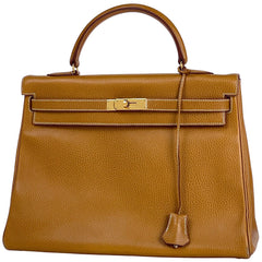 エルメス ケリー 35 内縫い 2WAY ショルダーバッグ ハンドバッグ アルデンヌ ブラウン A レディース ブランドバッグ・小物 【中古】brbag