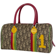 クリスチャンディオール トロッター柄 ハンドバッグ ミニボストン No.1 ラスタライン ハンドバッグ コーティングキャンバス ブラウン マルチカラー レディース ブランドバッグ・小物 【中古】brbag