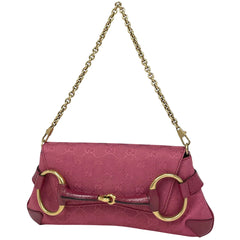 グッチ ホーズビット クラッチバッグ 2WAY チェーン ハンドバッグ クラッチバッグ GGキャンバス ピンク 114923 レディース ブランドバッグ・小物 【中古】brbag