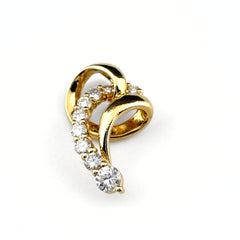 メレダイヤ ペンダントトップ YG イエローゴールド ペンダントトップ K18 ダイヤモンド レディース ノンブランドジュエリー 【中古】nbjwl