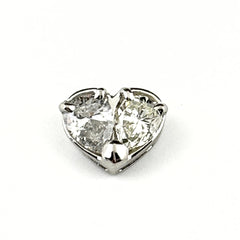 ハートモチーフ ペンダントトップ プラチナ メレダイヤ ペンダントトップ Pt900 ダイヤモンド レディース ノンブランドジュエリー 【中古】nbjwl