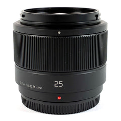パナソニック Panasonic LUMIX G 25mm F1.7 ASPH. H-H025-K ブラック 一眼カメラ用レンズ（オートフォーカス） カメラ 【中古】cambb