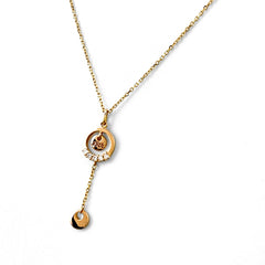 ヨンドシー メレダイヤ デザインネックレス PG ピンクゴールド ペンダント ネックレス K18 PG ダイヤモンド レディース ブランドジュエリー 【中古】brjwl