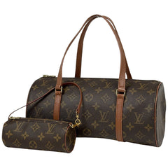 ルイ・ヴィトン パピヨン 30 バレルバッグ 筒型 旧旧型 ハンドバッグ モノグラム ブラウン M51365 レディース ブランドバッグ・小物 【中古】brbag