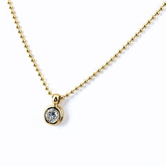 メレダイヤ デザインネックレス YG イエローゴールド ペンダント ネックレス K18 ダイヤモンド レディース ノンブランドジュエリー 【中古】nbjwl