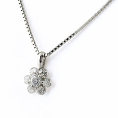 フラワーモチーフ デザインネックレス ネックレス Pt900 Pt850 ダイヤモンド レディース ノンブランドジュエリー 【中古】nbjwl