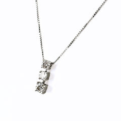 メレダイヤ デザインネックレス プラチナ ペンダント ネックレス Pt900 Pt850 ダイヤモンド レディース ノンブランドジュエリー 【中古】nbjwl