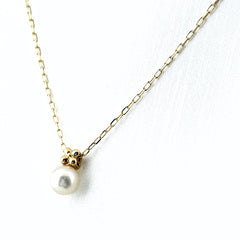 ミキモト パール デザインネックレス YG イエローゴールド ペンダント 真珠 ネックレス K18 パール レディース ブランドジュエリー 【中古】brjwl