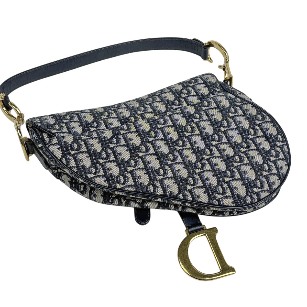 クリスチャンディオール オブリーク サドルバッグ トロッター柄 ジャ