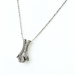 メレダイヤ デザインネックレス WG ホワイトゴールド ペンダント メレダイヤ ネックレス K18 WG ダイヤモンド レディース ノンブランドジュエリー 【中古】nbjwl