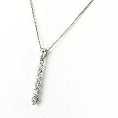 メレダイヤ デザインネックレス WG ホワイトゴールド ペンダント ネックレス K18 WG ダイヤモンド レディース ノンブランドジュエリー 【中古】nbjwl