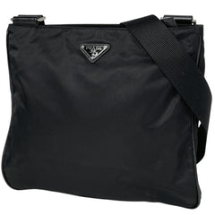 プラダ ロゴプレート ショルダーバッグ 斜め掛け ショルダーバッグ ナイロン ネロ(ブラック) レディース ブランドバッグ・小物 【中古】brbag