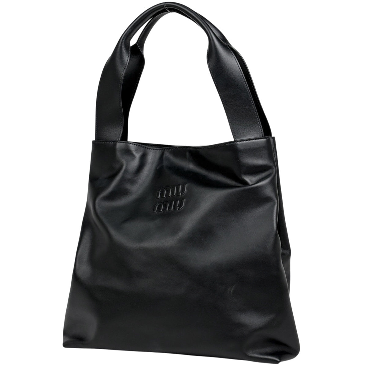 ミュウ ミュウ ホーボー トートバッグ 肩掛け Re-NYLON ロゴ トート