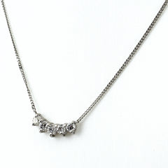 メレダイヤ デザインネックレス プラチナ ペンダント ネックレス Pt850 ダイヤモンド レディース ノンブランドジュエリー 【中古】nbjwl