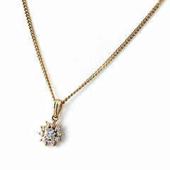 メレダイヤ デザインネックレス ネックレス K18 750 ダイヤモンド レディース ノンブランドジュエリー 【中古】nbjwl