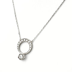 トレセンテ メレダイヤ デザインネックレス プラチナ ペンダント ネックレス Pt900 Pt850 ダイヤモンド レディース ブランドジュエリー 【中古】brjwl