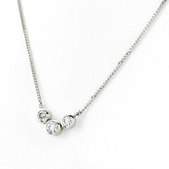 メレダイヤ デザインネックレス プラチナ ペンダント ネックレス Pt900 Pt850 ダイヤモンド レディース ノンブランドジュエリー 【中古】nbjwl