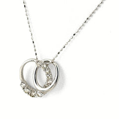 メレダイヤ デザインネックレス WG ホワイトゴールド ペンダント ネックレス K18 WG ダイヤモンド レディース ノンブランドジュエリー 【中古】nbjwl