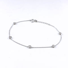 メレダイヤ ブレスレット K18 WG ダイヤモンド レディース ノンブランドジュエリー 【中古】nbjwl