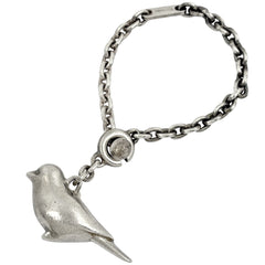 エルメス バードモチーフ チャーム キーホルダー バッグチャーム シルバー925 シルバー レディース ブランドアクセサリー 【中古】bracc