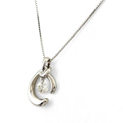 ダイヤモンド デザインネックレス プラチナ ペンダント スイング ネックレス Pt900 Pt850 ダイヤモンド レディース ノンブランドジュエリー 【中古】nbjwl