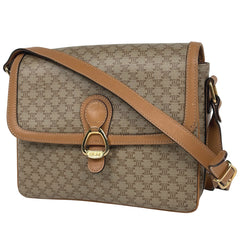 セリーヌ マカダム柄 ショルダーバッグ 斜め掛け ショルダーバッグ コーティングキャンバス ベージュ レディース ブランドバッグ・小物 【中古】brbag