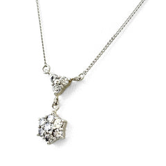 メレダイヤ デザインネックレス プラチナ ペンダント ネックレス Pt850 ダイヤモンド レディース ノンブランドジュエリー 【中古】nbjwl