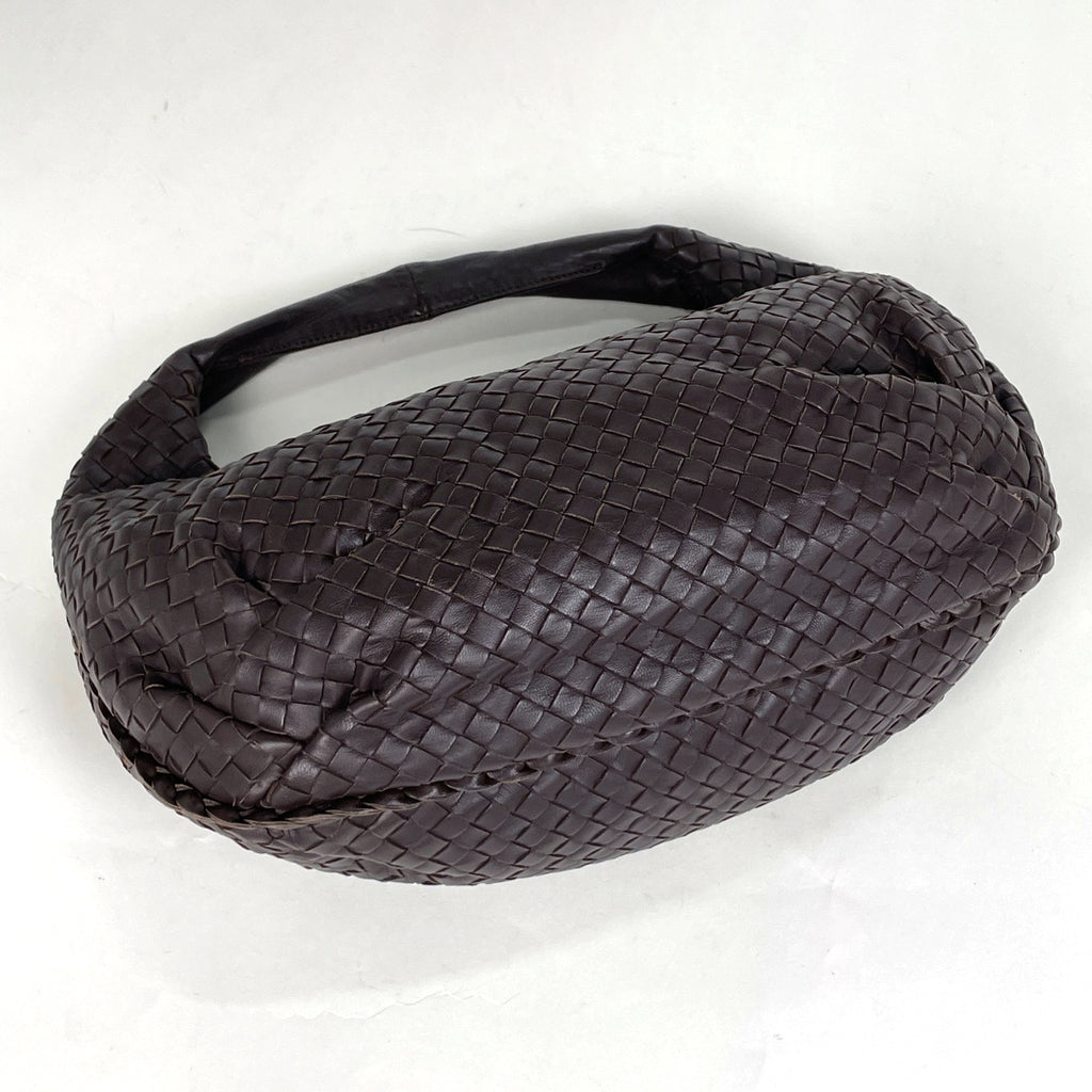 ボッテガヴェネタ　ブラウン　ハンドバッグ　イントレチャート ボッテガヴェネタ イントレチャート ミニハンドバッグ ブラウン レザー