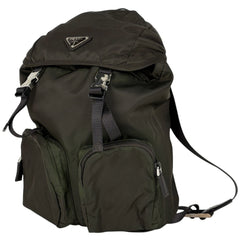 プラダ ロゴプレート リュック テスートナイロン カーキ レディース ブランドバッグ・小物 【中古】brbag