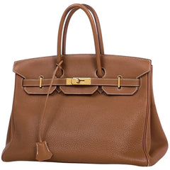 エルメス バーキン 35 ハンドバッグ トゴ ゴールド □G レディース ブランドバッグ・小物 【中古】brbag