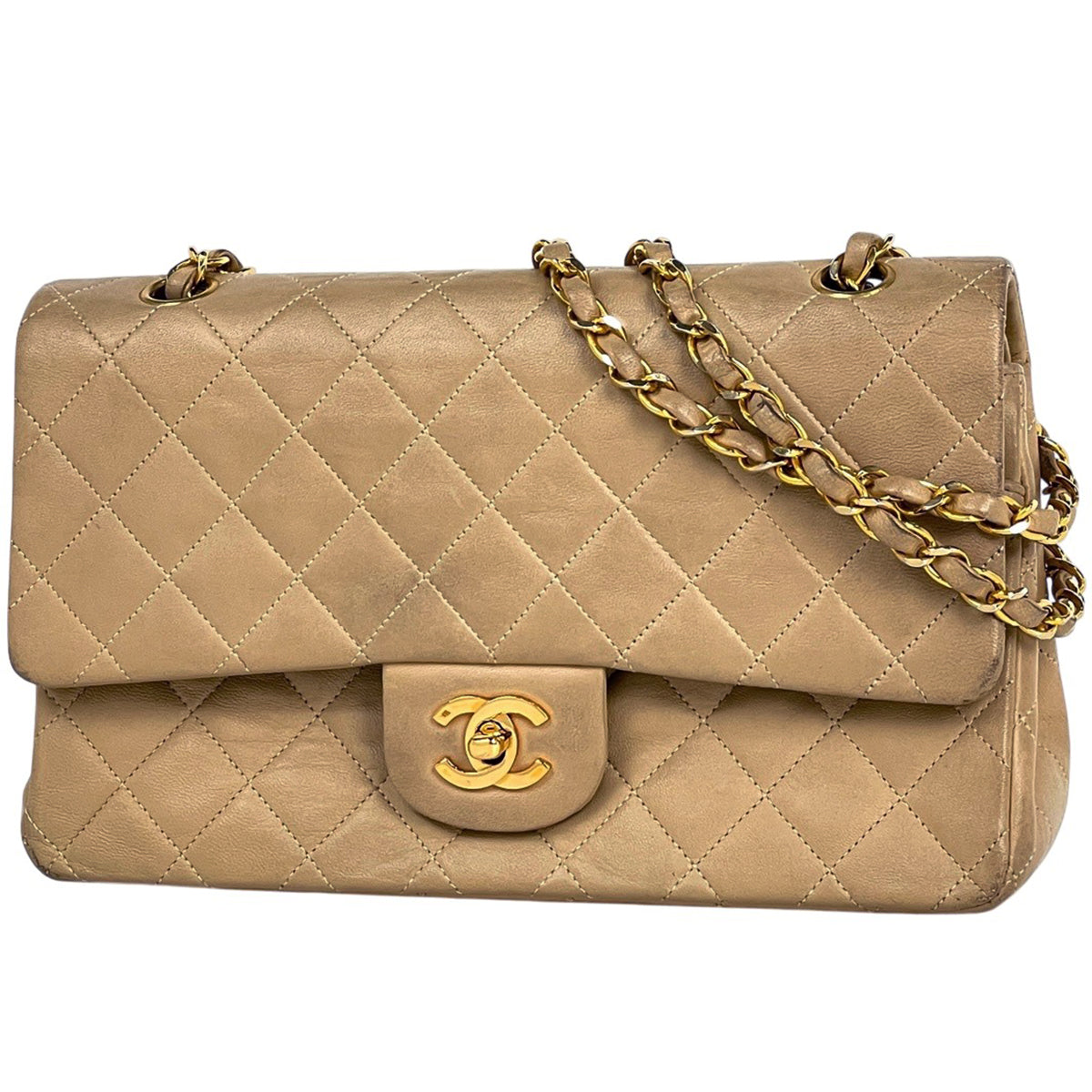 シャネル マトラッセ Wフラップ チェーン ショルダーバッグ ココマーク