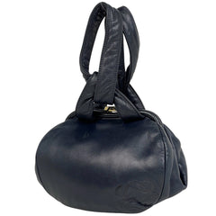 ロエベ アナグラム ハンドバッグ 手提げ ハンドバッグ レザー ネイビー レディース ブランドバッグ・小物 【中古】brbag