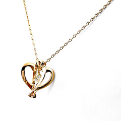 デビアス PG ダイヤモンド ネックレス ハートモチーフ  750 レディース ブランドジュエリー 中古 brjwl