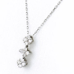 メレダイヤ デザインネックレス プラチナ ペンダント ネックレス Pt950 Pt850 ダイヤモンド レディース ノンブランドジュエリー 【中古】nbjwl