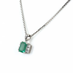 エメラルド デザインネックレス ネックレス Pt900 Pt850 エメラルド レディース ノンブランドジュエリー 【中古】nbjwl