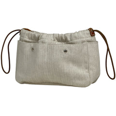 エルメス フールビ 20 バッグインバッグ アクセサリーポーチ トワルシェブロン ナチュラル B レディース ブランドバッグ・小物 【中古】brbag