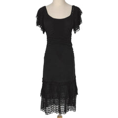 シャネル ココマーク ワンピース 07C レース オフショルダー ワンピース スカート レーヨン ポリウレタン ブラック レディース ブランドアパレル 【中古】brapp