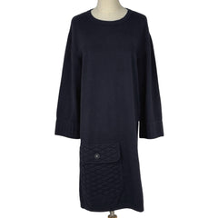 シャネル ココマークボタン ニット ワンピース 長袖 ワンピース スカート カシミヤ ナイロン ポリウレタン ネイビー レディース ブランドアパレル 【中古】brapp