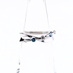 トリートメントダイヤ デザインリング リング 9号 K18 WG ダイヤモンド レディース ノンブランドジュエリー 【中古】nbjwl