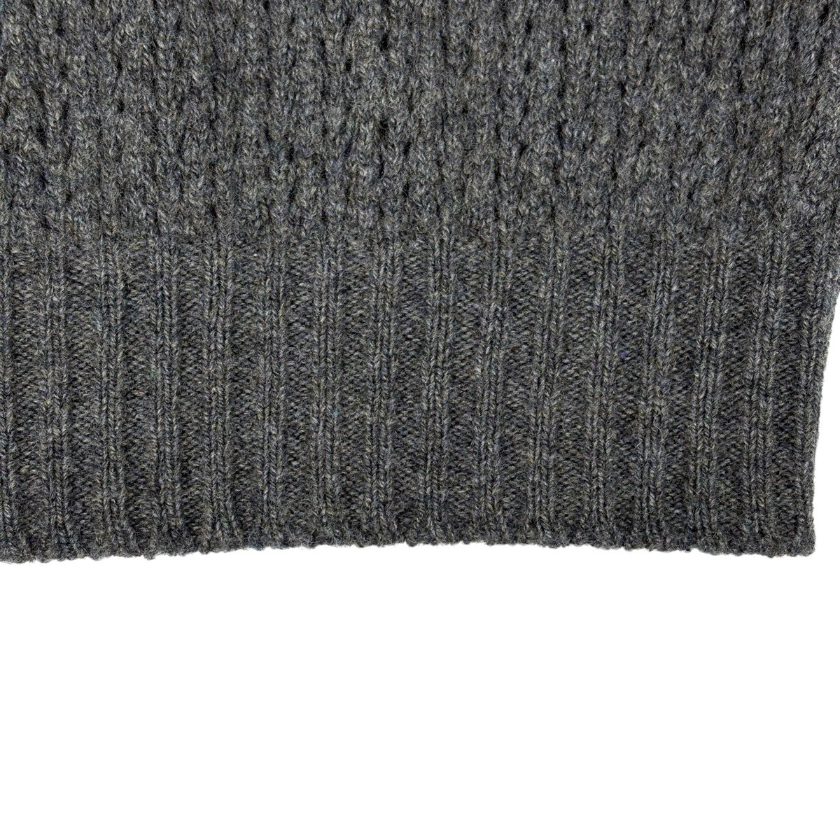 ミュウミュウ ウール×カシミヤ ポロセーター メッシュニット 36 XS グレー MIU MIU | CASHMERE & WOOL POLO SWEATER セーター (MiuMiu/ニット